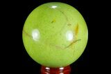 Polished Green Opal Sphere - Madagascar #78773-1